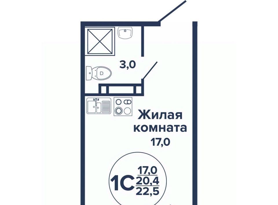 квартира г Краснодар р-н Прикубанский ул им. Дзержинского 110а фото 1