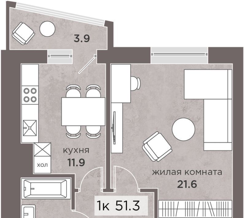 квартира г Калининград р-н Московский ул Б.Хмельницкого 50 фото 1