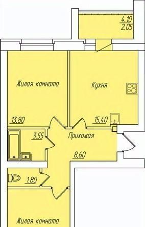 квартира г Чебоксары р-н Калининский ул Анатолия Игумнова 28 фото 1