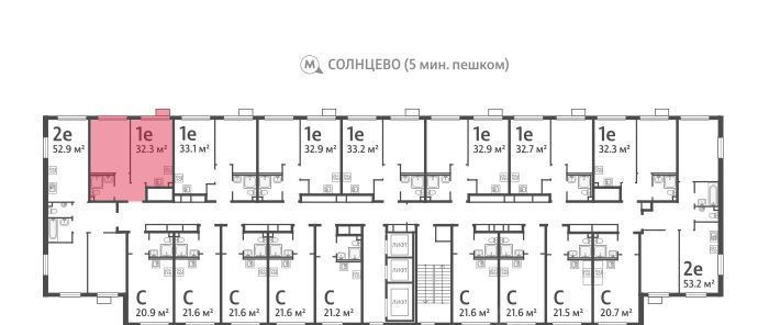 квартира г Москва метро Солнцево район Солнцево ЖК Лучи-2 фото 2