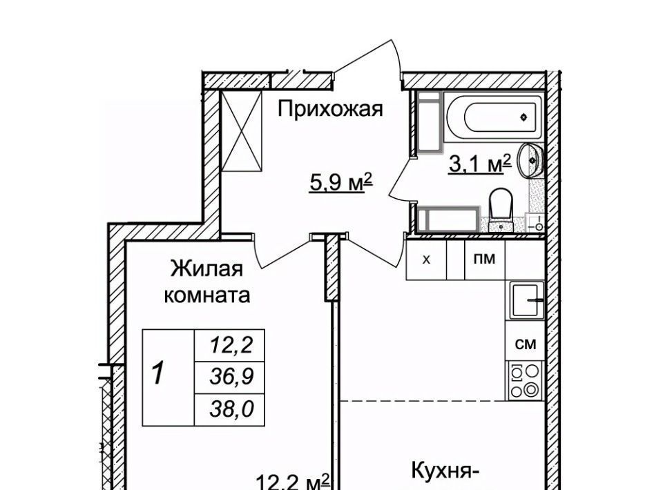 квартира г Нижний Новгород Горьковская ЖК «Новая Кузнечиха» 8 фото 1