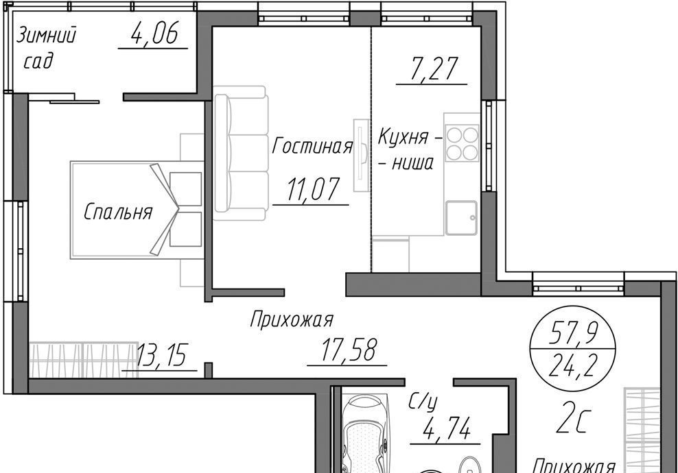 квартира г Барнаул р-н Центральный пр-кт Красноармейский 61б фото 1