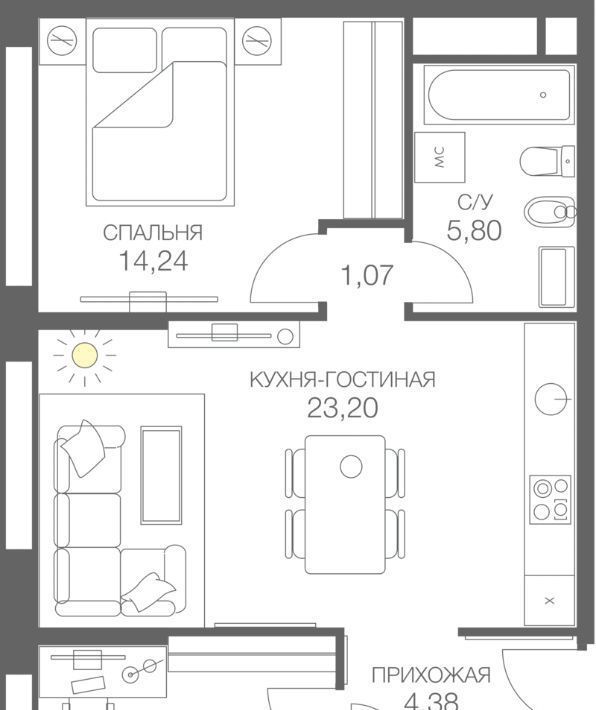 квартира г Москва метро Шелепиха проезд Шмитовский 39к/8 фото 1