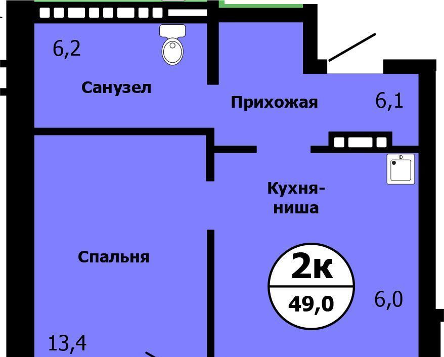 квартира г Красноярск р-н Свердловский ул Лесников 1 фото 1