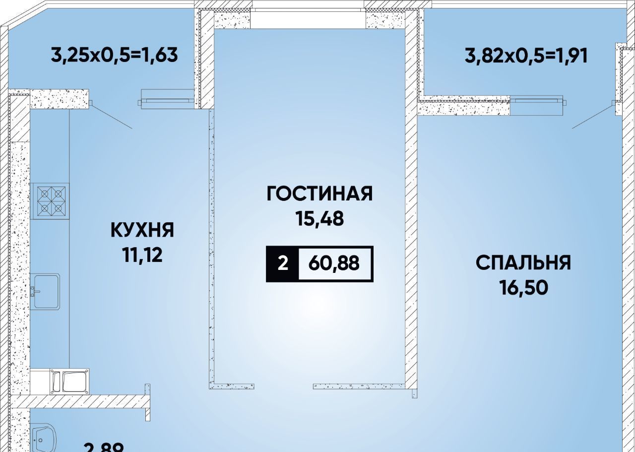 квартира г Краснодар р-н Прикубанский микрорайон «Губернский» фото 1