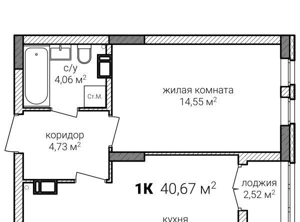 квартира г Нижний Новгород Горьковская ЖК Зенит-2 фото 1