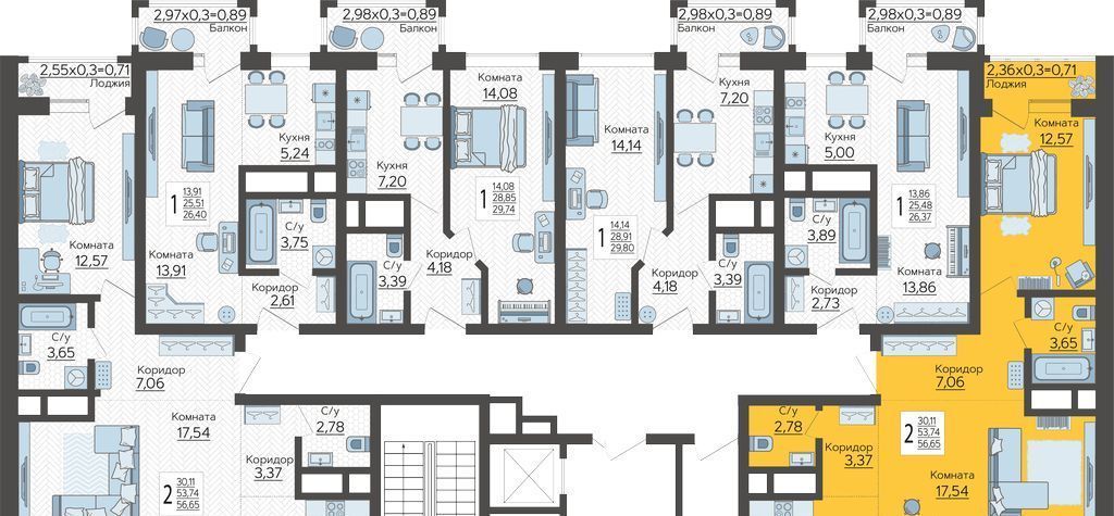 квартира г Краснодар р-н Прикубанский ул 3-я Трудовая 1/7 фото 4