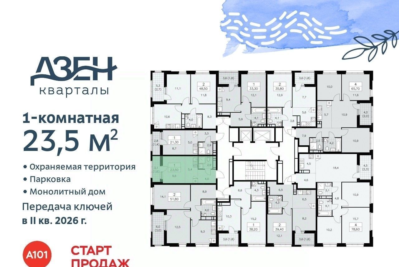 квартира г Москва п Сосенское метро Коммунарка ЖР «Дзен-кварталы» фото 2