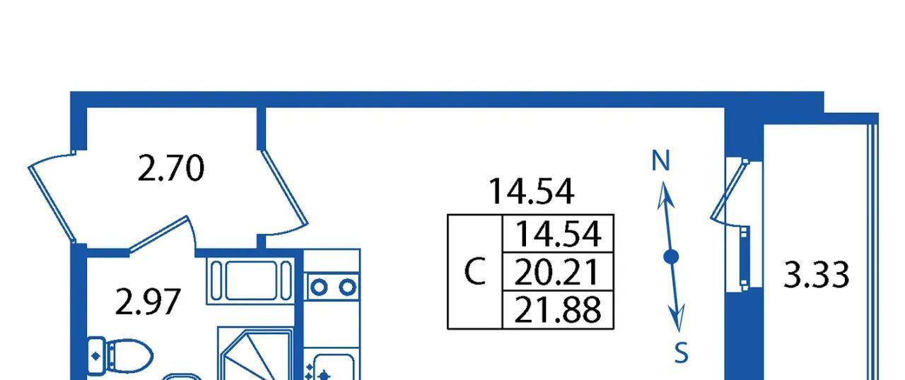 квартира р-н Всеволожский г Мурино б-р Воронцовский 21к/1 Девяткино фото 1