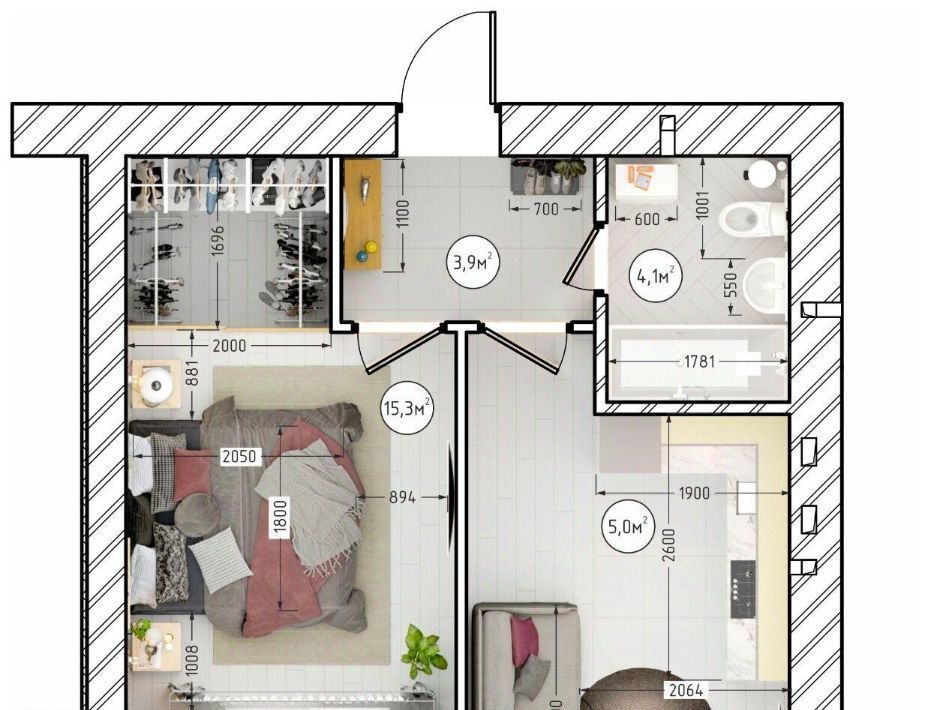 квартира г Кемерово р-н Ленинский б-р Строителей 60к/5 фото 2