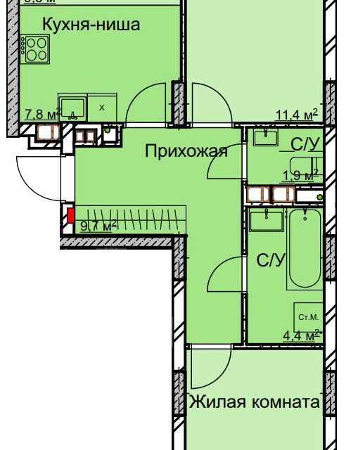 квартира г Нижний Новгород р-н Ленинский ул Арктическая 17а фото 1