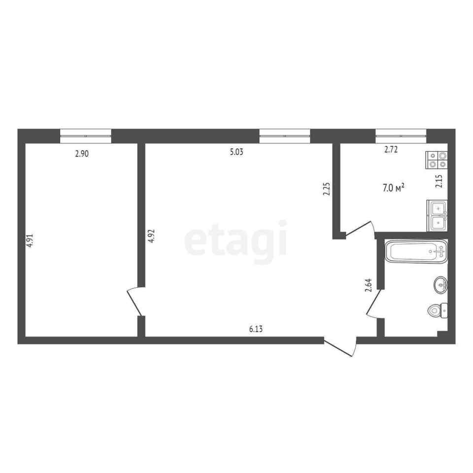 квартира г Симферополь мкр Белое-2 40 Рождественская фото 14