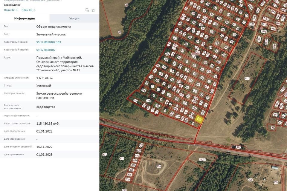 земля г Чайковский с Ольховка ул Соколинская Чайковский городской округ фото 1