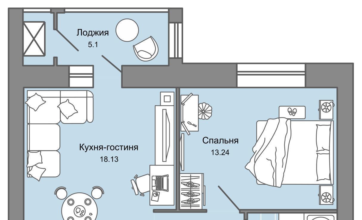 квартира г Киров р-н Ленинский ул Дмитрия Козулева 9 фото 14