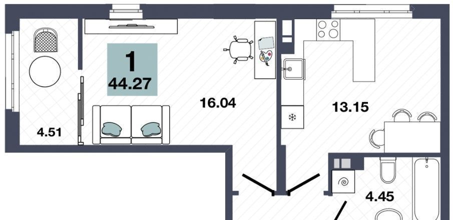 квартира г Тюмень р-н Калининский ул 9 Января 160к/1 фото 5