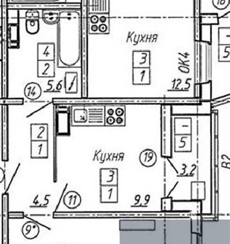 квартира г Воронеж р-н Железнодорожный ул Маршала Одинцова 25б/35 фото 1