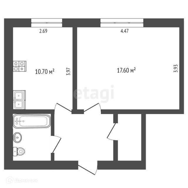 квартира г Сургут ул Югорская 24 Сургутский район фото 1