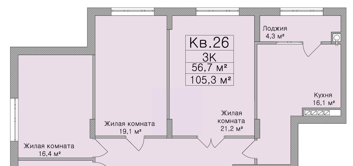 квартира г Рязань р-н Советский ул Горького 33 фото 1