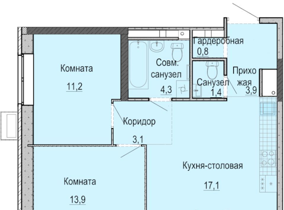 квартира г Ижевск р-н Первомайский Ракетный жилрайон, 3-й мкр фото 1