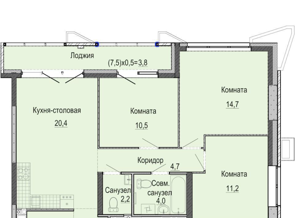 квартира г Ижевск р-н Первомайский Ракетный жилрайон, 3-й мкр фото 1