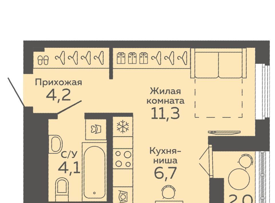 квартира г Екатеринбург Чкаловская ул 8 Марта 204к/8 фото 1