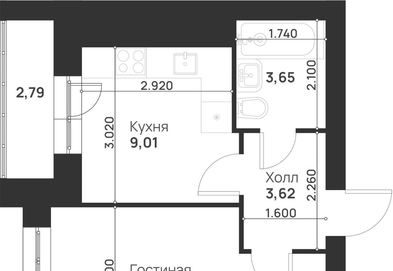 квартира г Тула р-н Привокзальный микрорайон Новая Тула фото 1