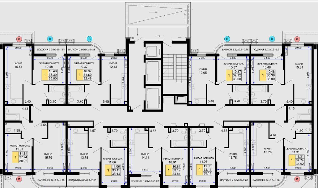 квартира г Краснодар р-н Центральный ул Воронежская 47/10 фото 2