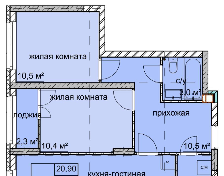 квартира г Нижний Новгород Комсомольская ул Дружаева 30 фото 1