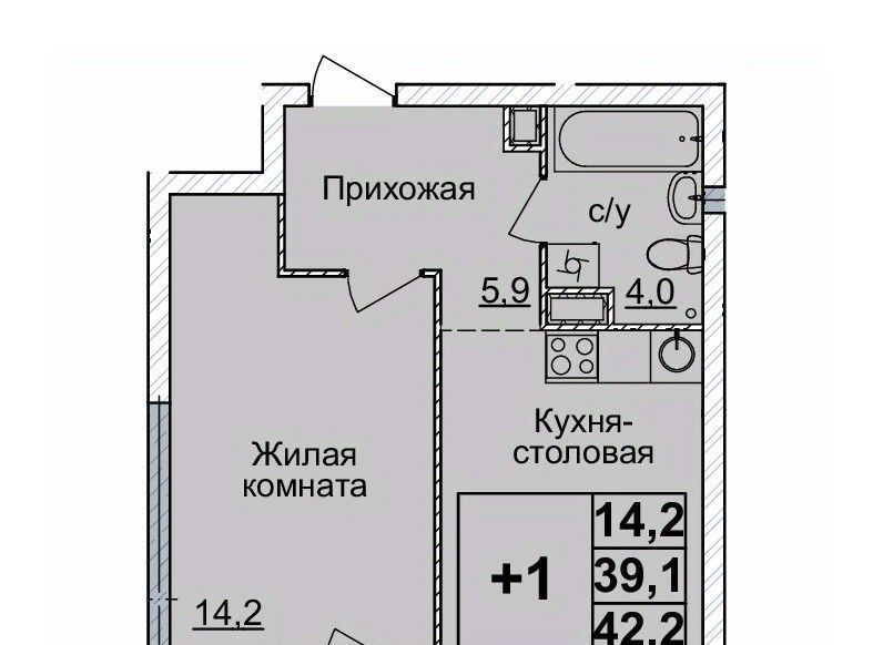 квартира г Нижний Новгород Горьковская ЖК «Горизонты Нижнего» фото 1