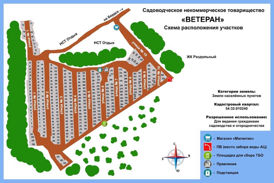 земля г Бердск городской округ Бердск, садовое товарищество Ветеран фото 1