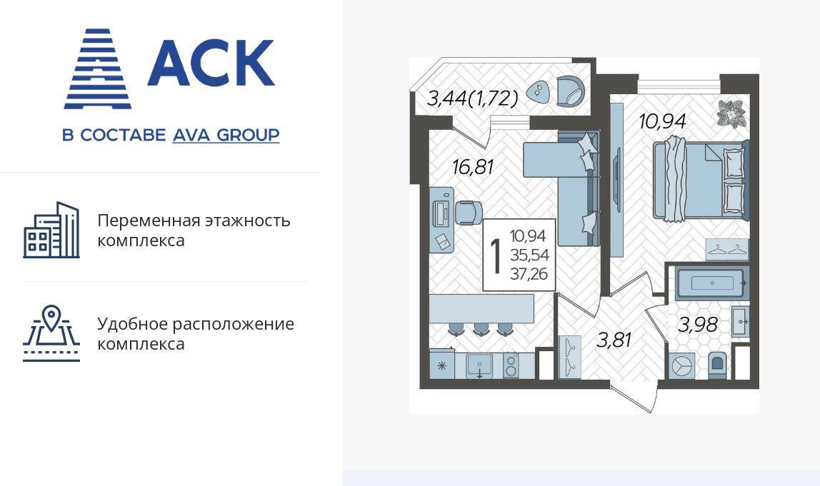 квартира г Краснодар р-н Карасунский ул Уральская 87/7 фото 1