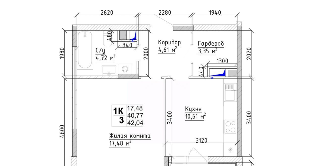 квартира г Кемерово р-н Заводский ул Веры Волошиной 42а фото 3