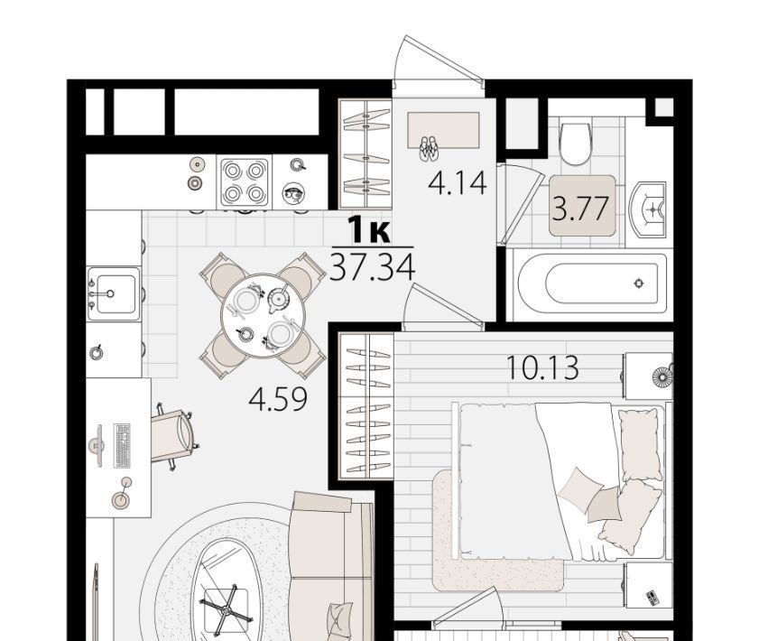 квартира г Краснодар р-н Карасунский ул Сормовская 1/3 1 фото 1