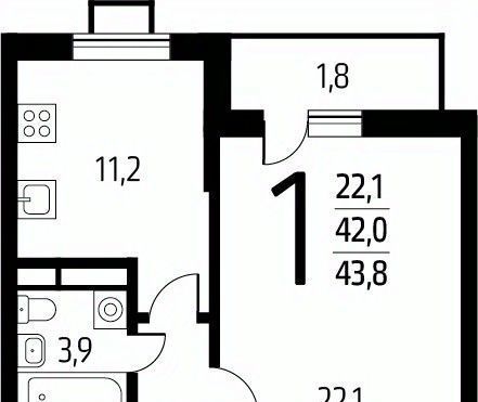 квартира г Москва п Десеновское метро Ольховая Новые Ватутинки Заречный мкр фото 1