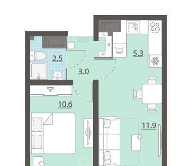 квартира г Екатеринбург Ботаническая ул 40-летия Комсомола 35 фото 1