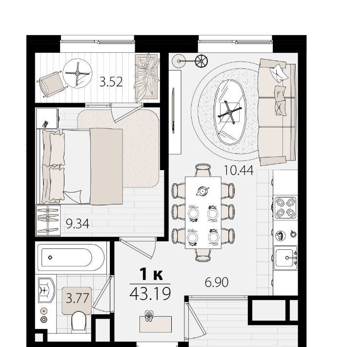 квартира г Краснодар р-н Карасунский ул Сормовская 1/3 1 фото 1