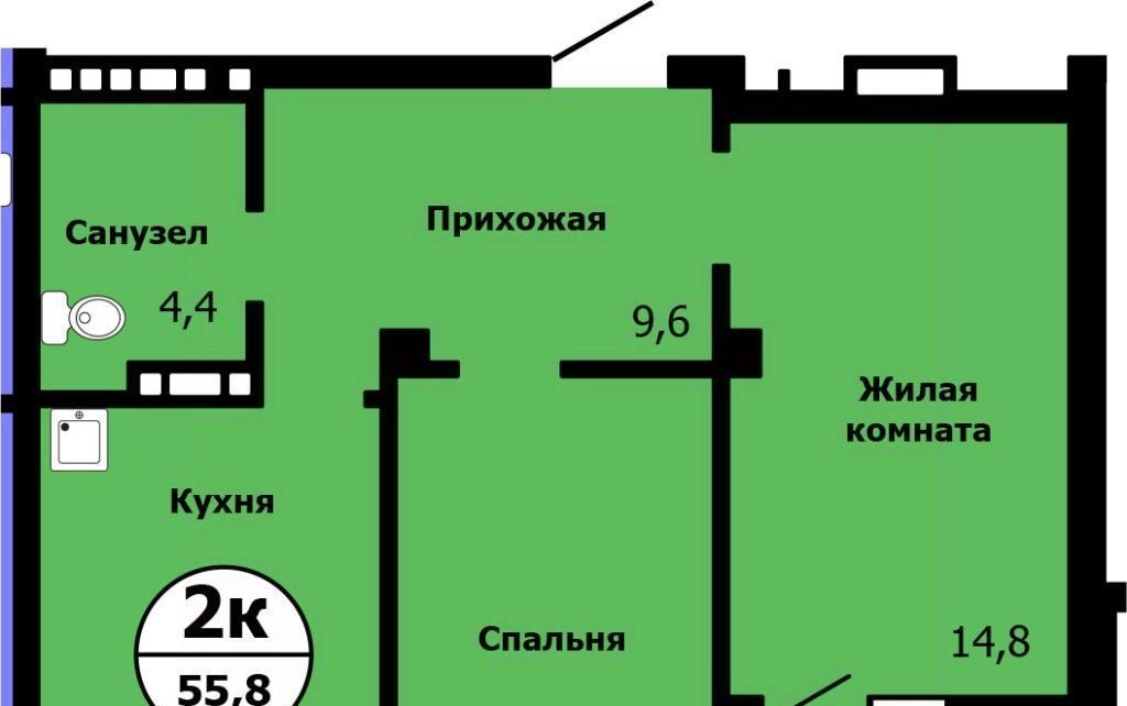 квартира г Красноярск р-н Свердловский ул Лесников 37б фото 1
