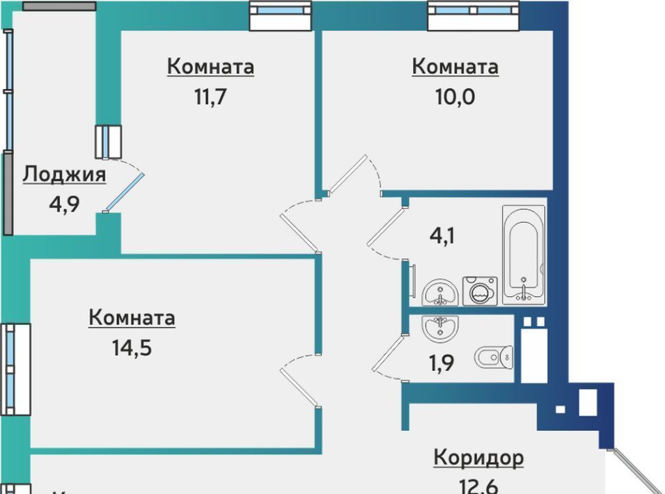 квартира г Ижевск р-н Устиновский Аэропорт жилрайон, Артнова жилой комплекс фото 1