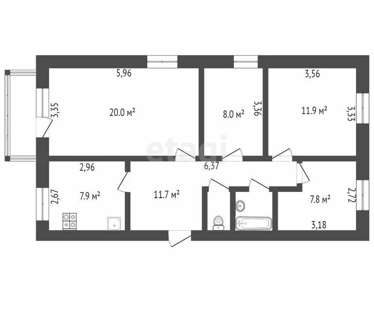 квартира г Благовещенск ул Василенко 7/1 фото 17