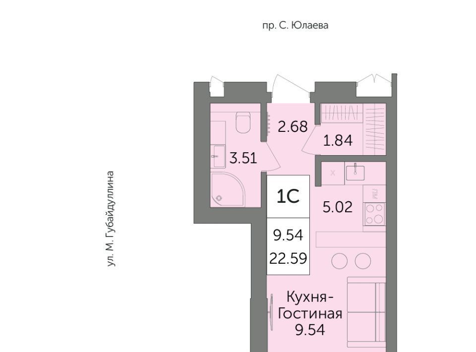 квартира г Уфа р-н Советский ЖК Urbanica 2 фото 1