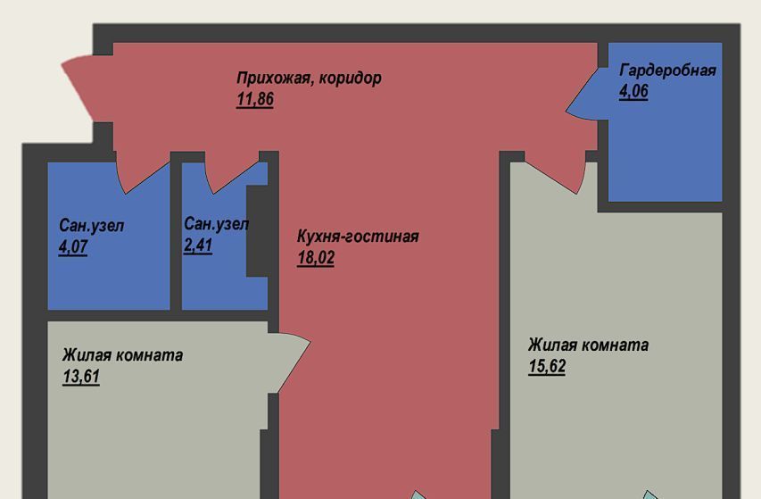 квартира г Ханты-Мансийск ул Объездная 57 фото 1