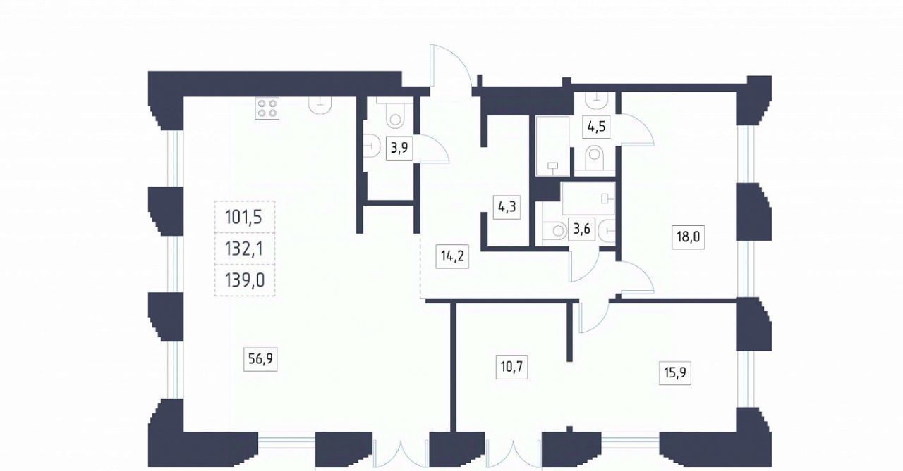 квартира г Казань Суконная слобода ул Хади Атласи 13 фото 13