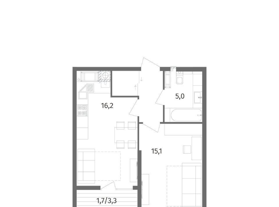 квартира г Калининград р-н Центральный ул Маршала Борзова 109 фото 4