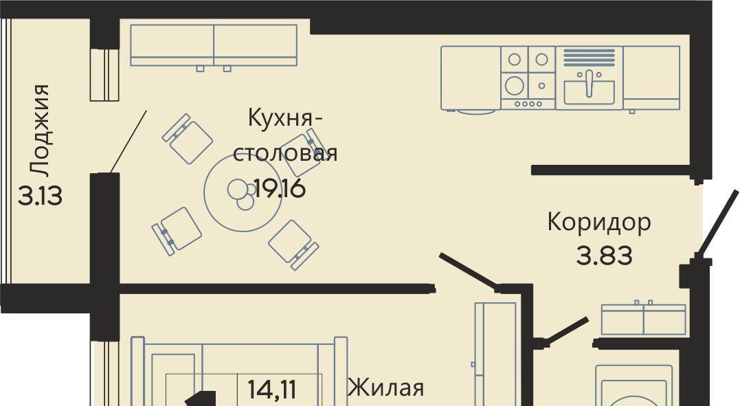 квартира г Калининград р-н Ленинградский ул Закатная 29к/2 фото 1