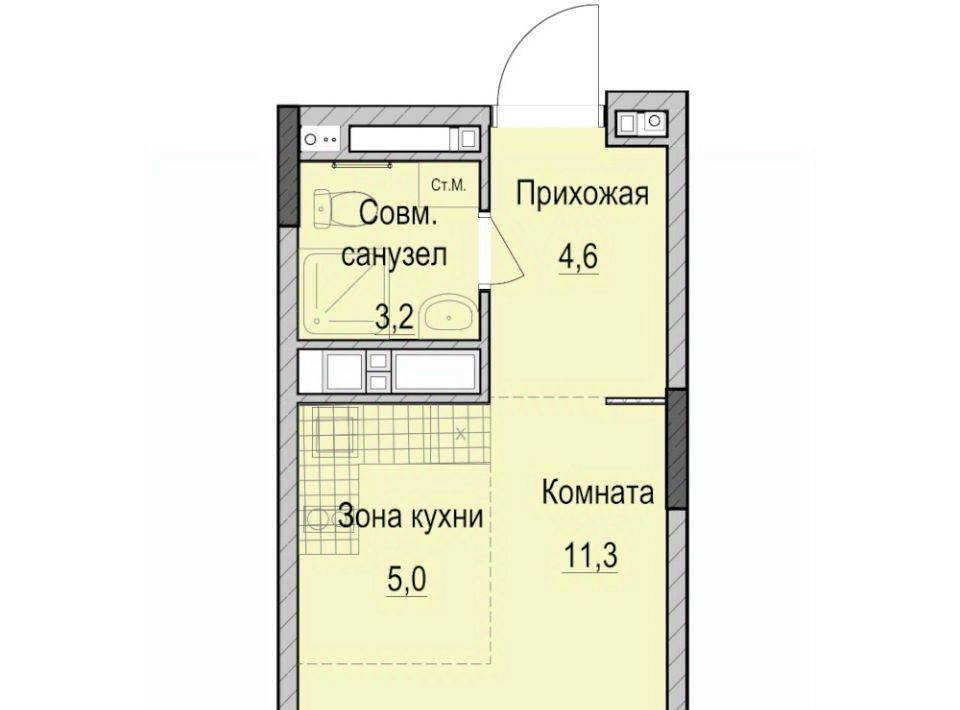 квартира г Казань ЖК «Ферма-2» Проспект Победы, жилмассив фото 1