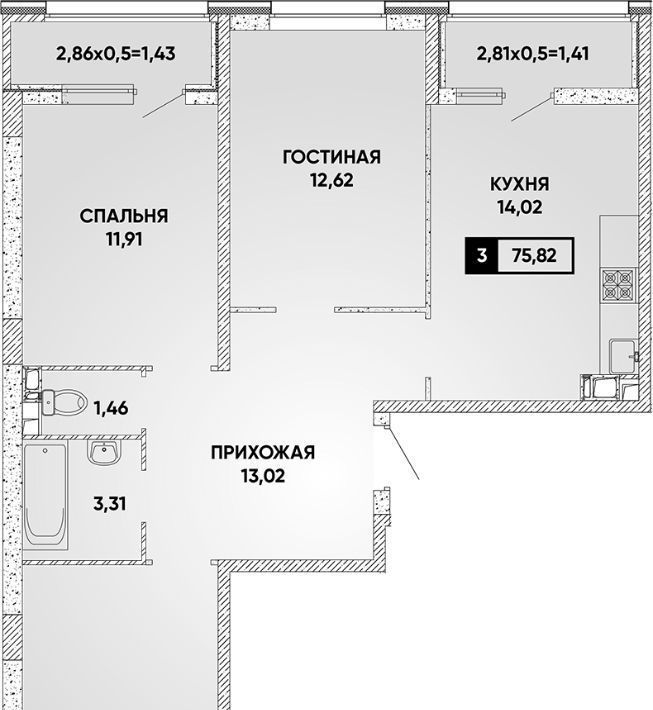 квартира г Краснодар р-н Прикубанский ЖК Архитектор фото 1