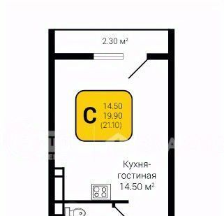 квартира г Воронеж р-н Железнодорожный ул Федора Тютчева 105 фото 1