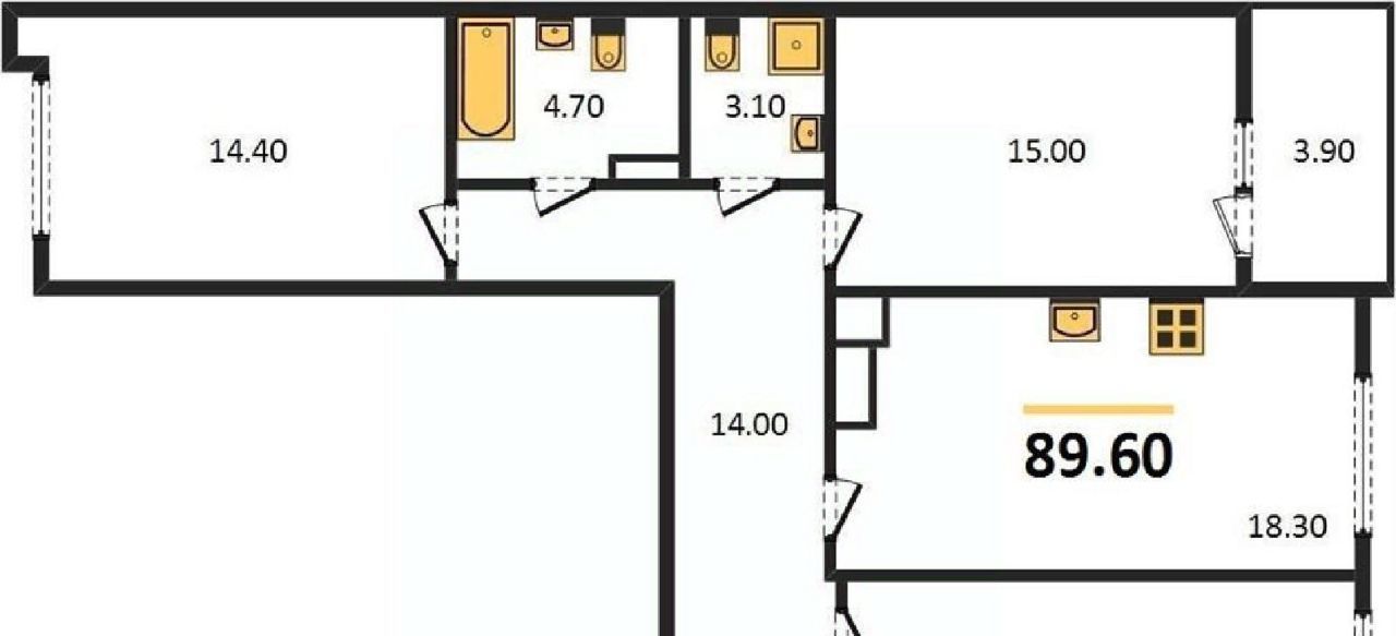 квартира г Калининград р-н Центральный ул Маршала Борзова 109 фото 11