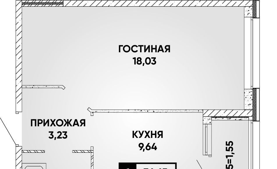 квартира г Краснодар р-н Прикубанский ул им. Петра Феленкова фото 1