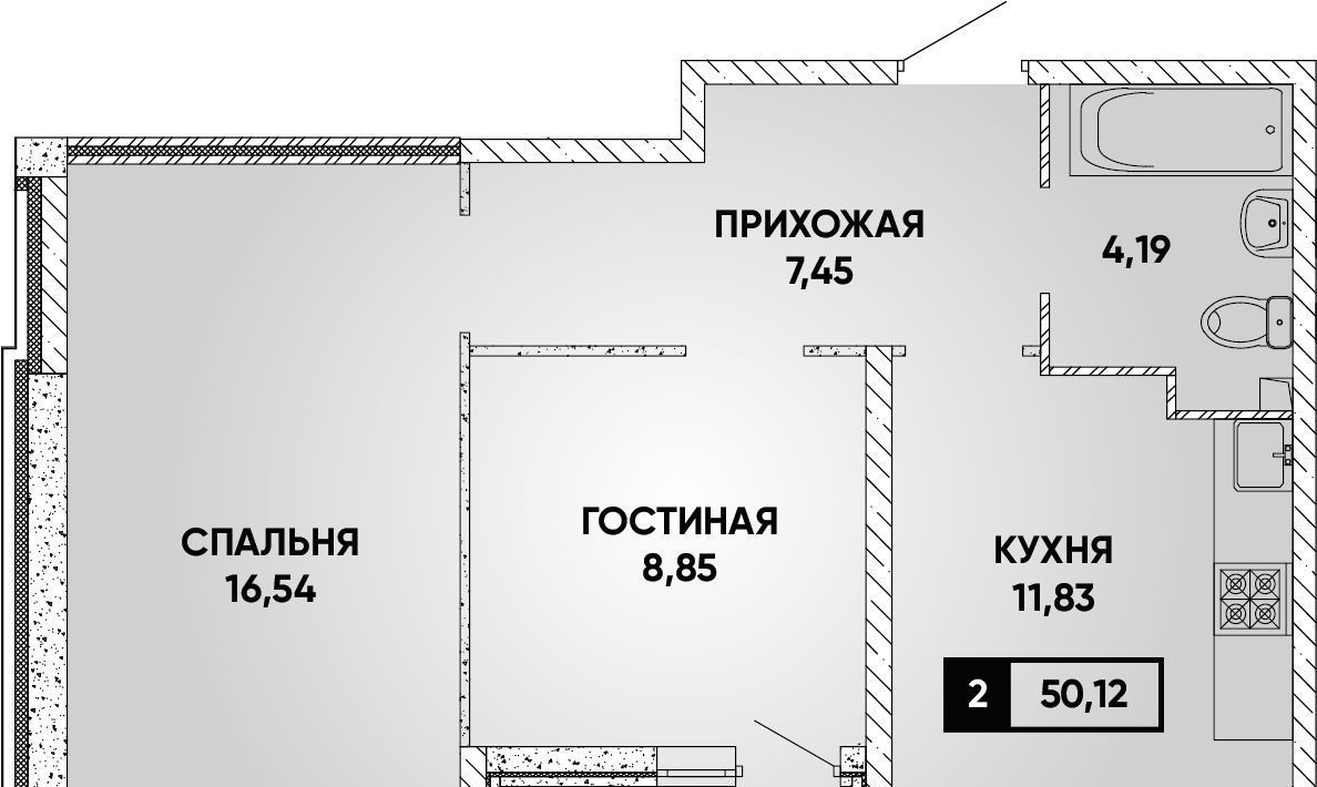 квартира г Краснодар р-н Прикубанский ул им. Петра Феленкова фото 1